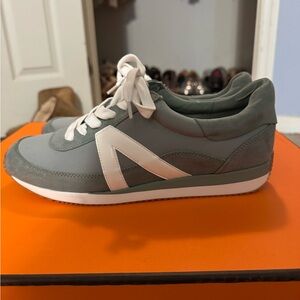 Sage and White Sneakers